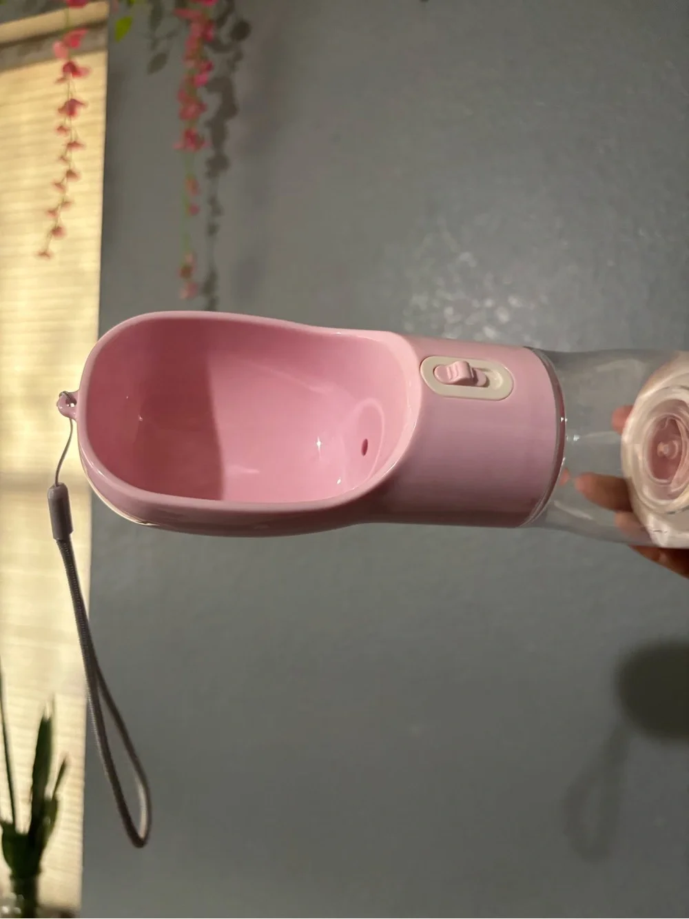 Portable Pink Pet Water Bottle - Travel Dispenser